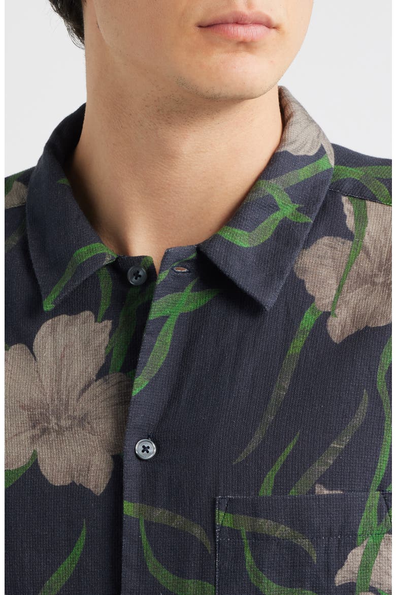 Climber Short Sleeve Button-Up Shirt, Alternate, color, JET BLACK