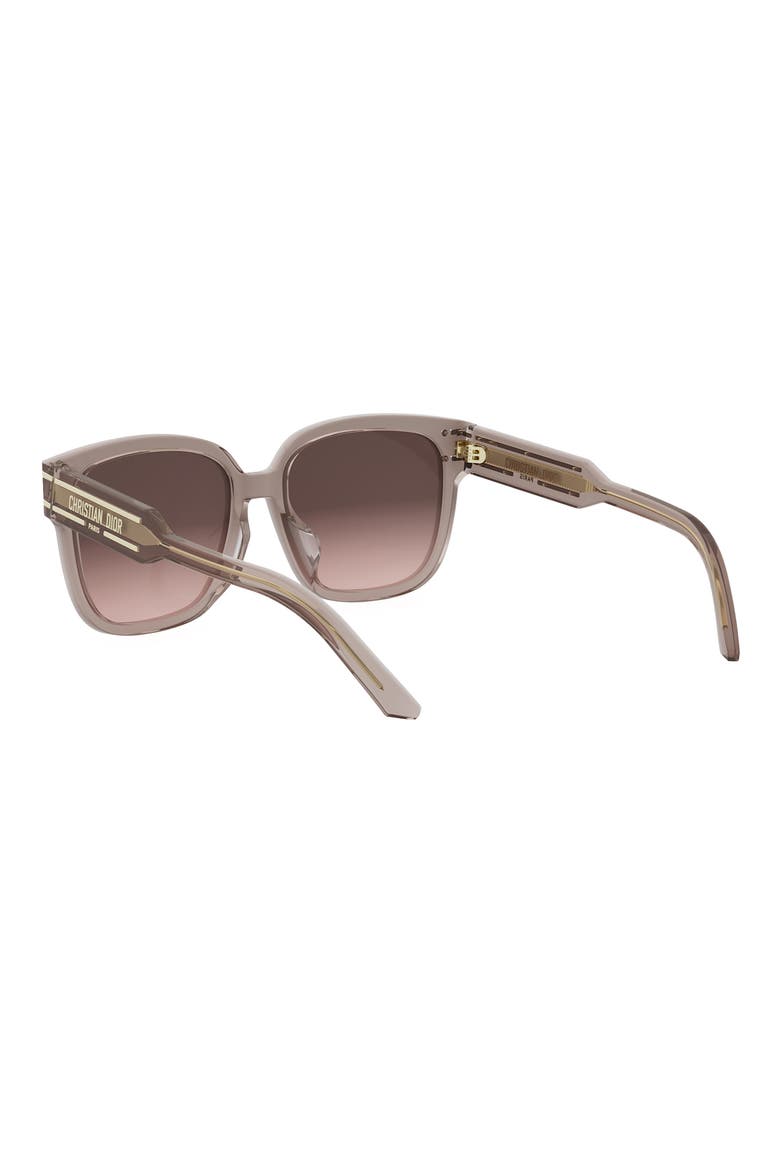 'DiorSignature S7F 58mm Square Sunglasses, Alternate, color, SHINY BEIGE / GRADIENT ROVIEX