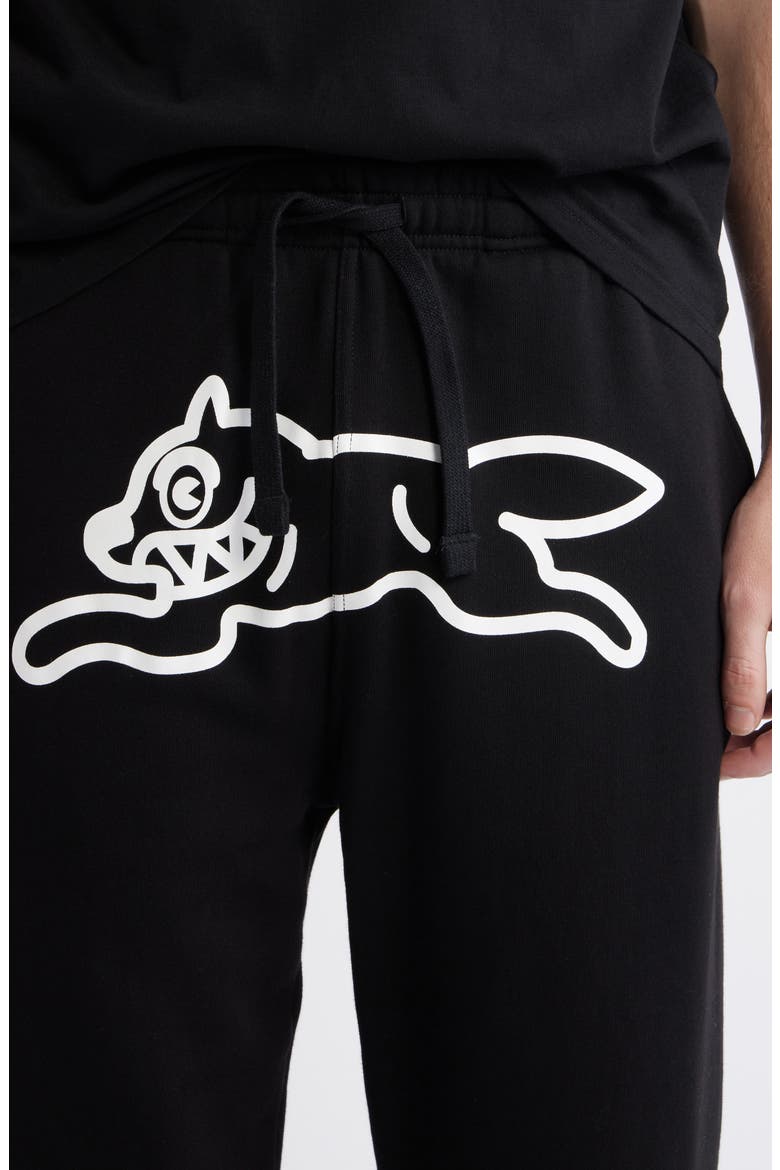 Running Dog Drawstring Sweatpants, Alternate, color, BLACK