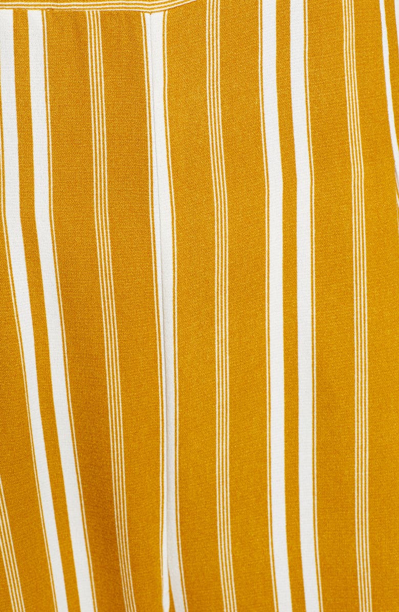 Leith Stripe Halter Top Wide Leg Crop Jumpsuit, Alternate, color, 