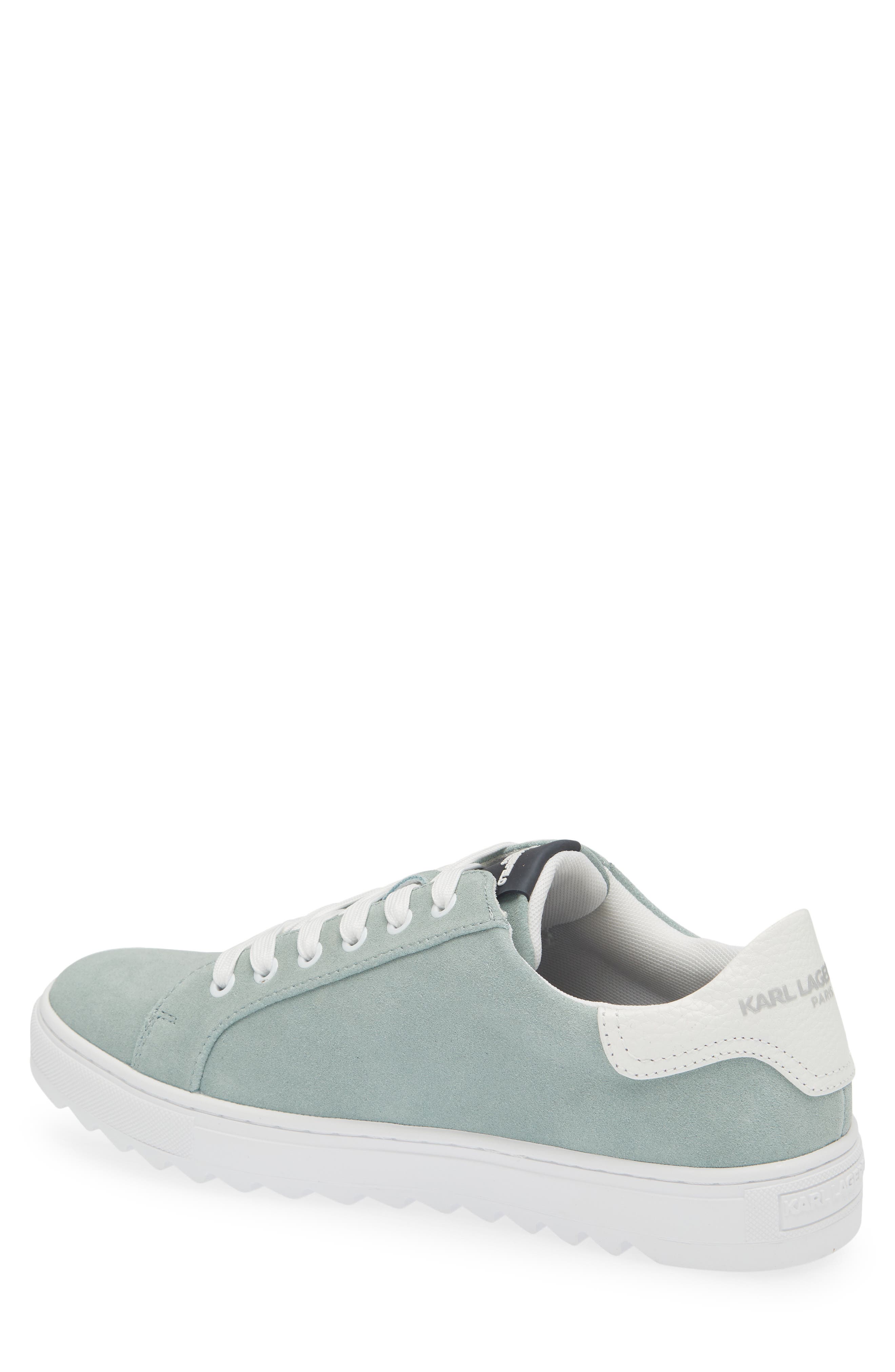 KARL LAGERFELD PARIS Suede Low Top Sneaker, Alternate, color, 