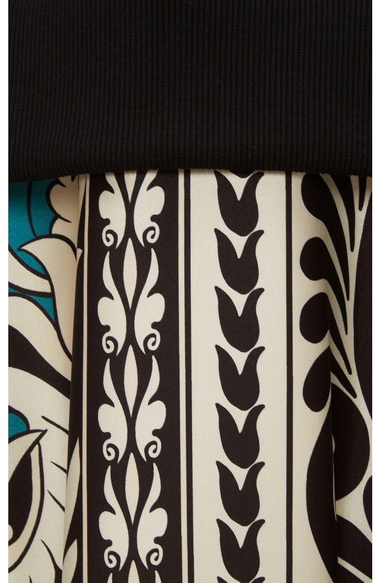 La DoubleJ Sporty Foulard Dress Placée Mix Tiles Placée Black, Alternate, color, Mix Tiles Placée Black