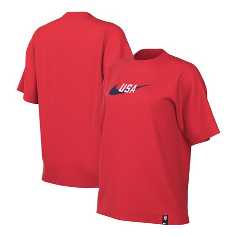 Women's Nike  Red USMNT Swoosh T-Shirt