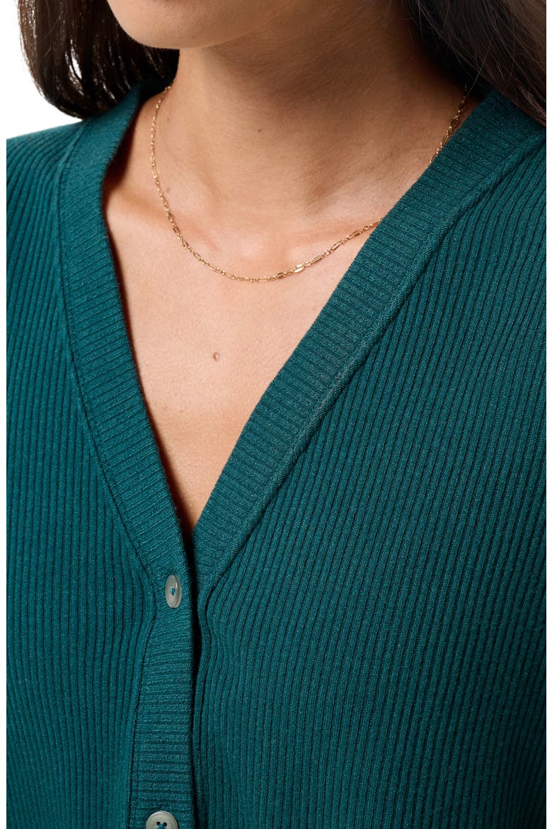 Evening Retreat Cardigan, Alternate, color, DARK SEA