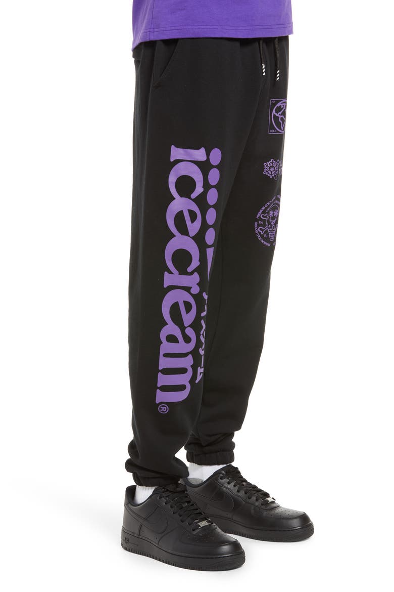 Men's I Scream Sweatpants, Alternate, color, BLACK