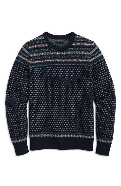 Brooks Brothers Fair Isle Alpaca & Wool Sweater in Navy Fi 