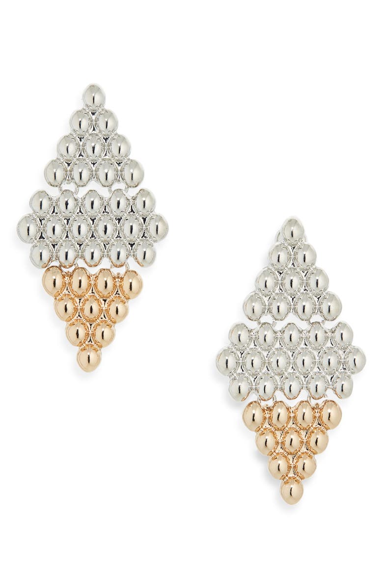 Vince Camuto Beaded Drop Earrings, Main, color, Two Tone