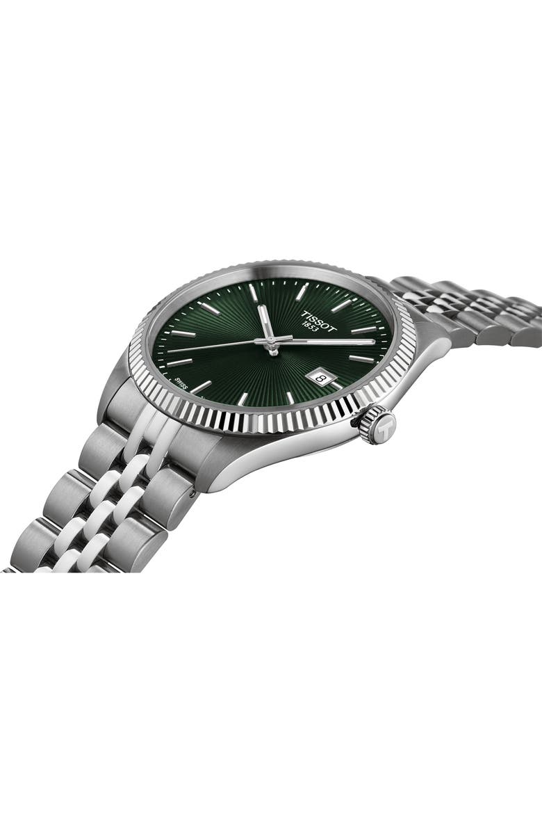 Tissot Ballade Bracelet Watch, 40mm, Alternate, color, Green/ Silver