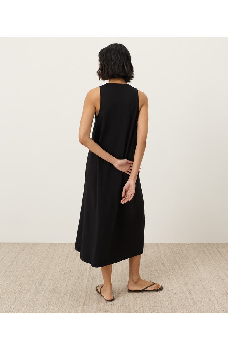 Pact Fit & Flare Asymmetrical Dress Made with Organic Cotton, Alternate, color, Black