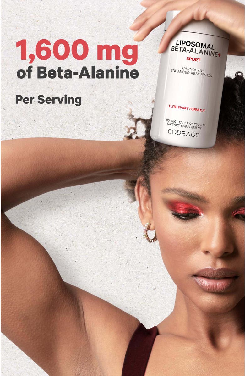 Codeage Liposomal Beta-Alanine Amino Acid Supplement, Alternate, color, White