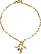 Loni Paul Jewelry Peach Moonstone Talisman Drop Necklace