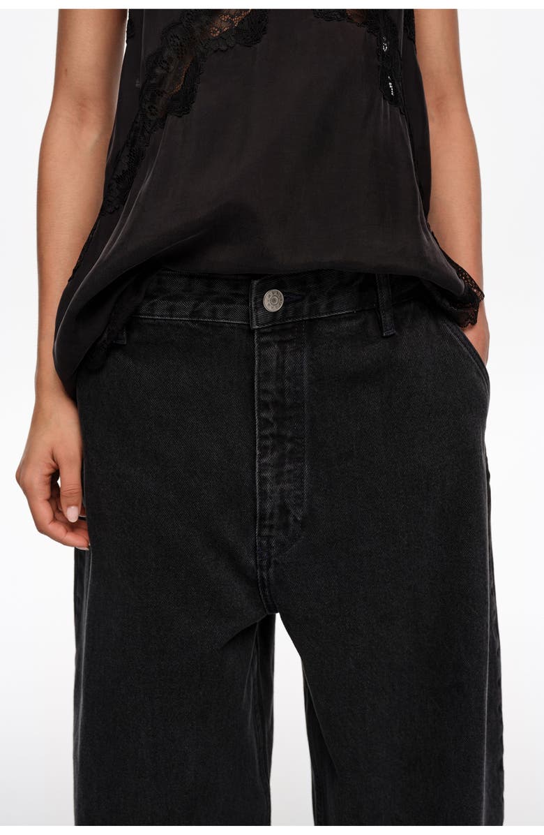 Bimba y Lola WIDE LEG - Washed Denim Trousers, Alternate, color, Washed Black
