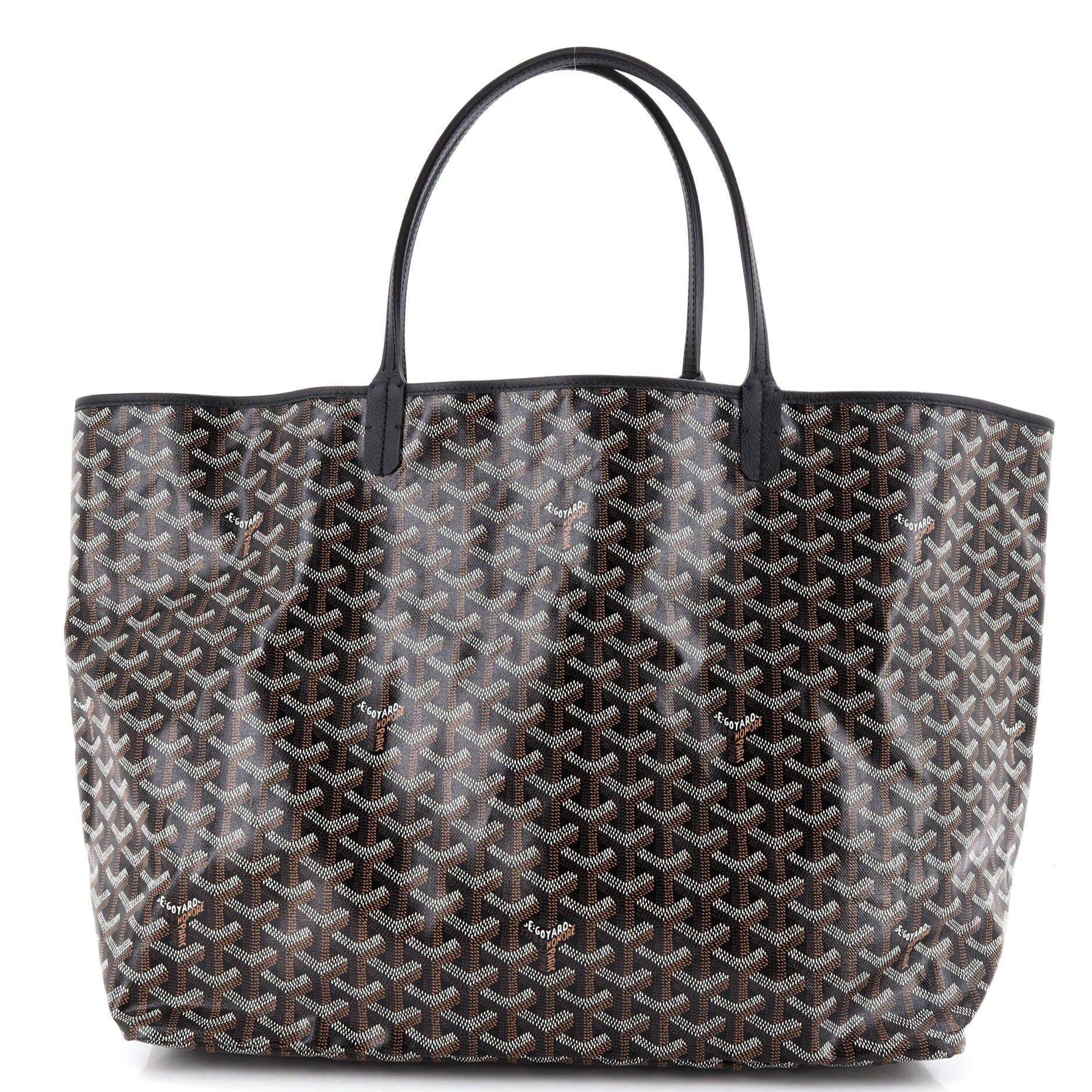 Pre-Owned Goyard Saint Louis Tote Coated Canvas GM, Main, color, Black