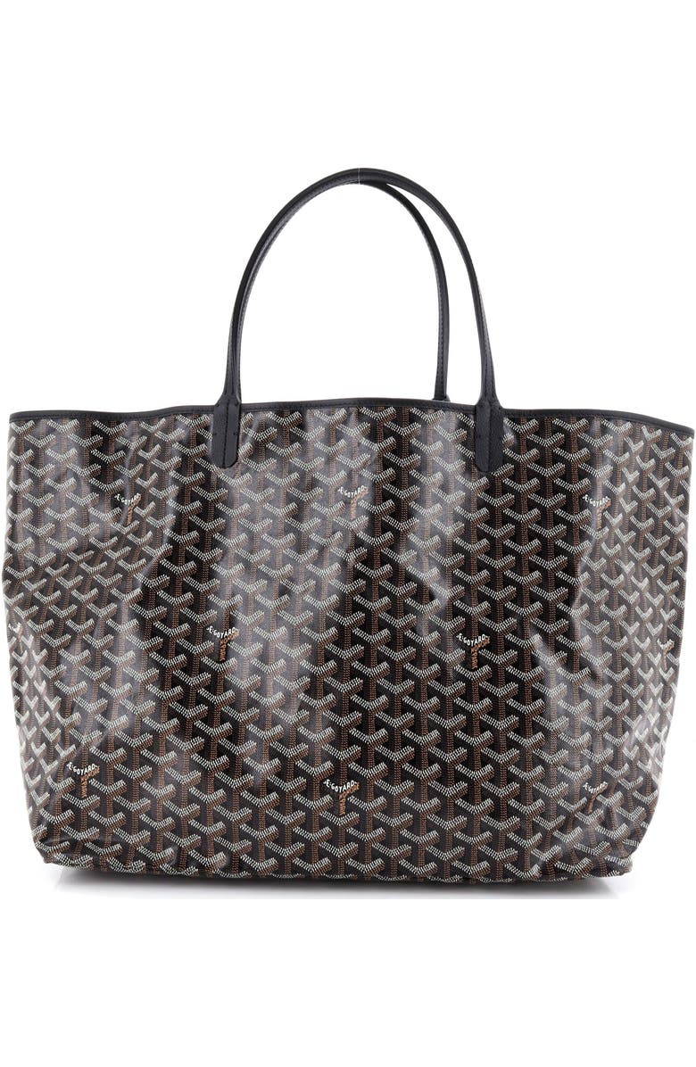 Pre-Owned Goyard Saint Louis Tote Coated Canvas GM, Main, color, Black