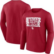 Fanatics MTO Label Men's Crimson Oklahoma Sooners Honored Long Sleeve T-Shirt