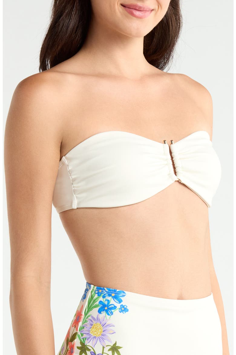 Rothy Convertible Bandeau Bikini Top, Alternate, color, IVORY/ MULTI