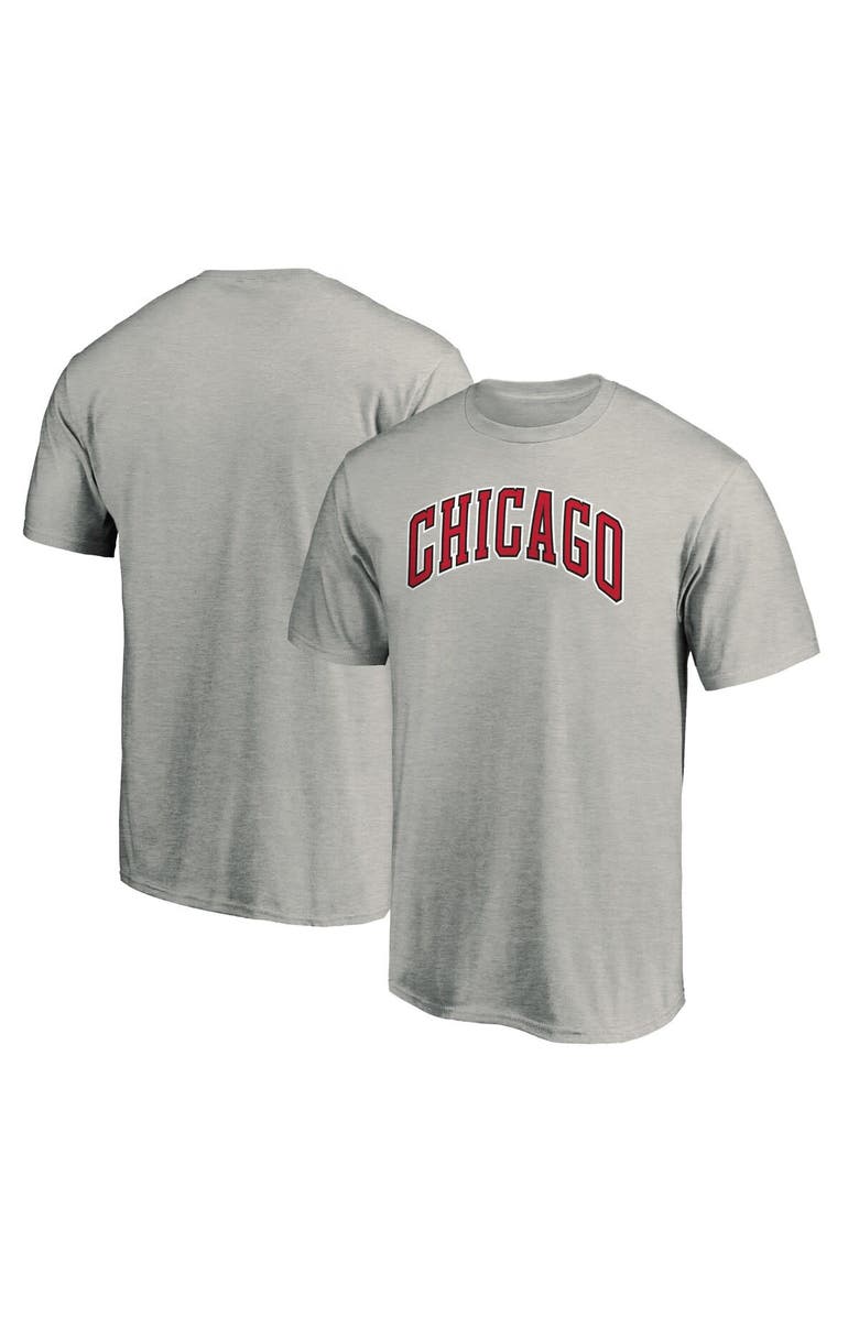 FANATICS Men's Fanatics Branded Heathered Gray Chicago Bulls Alternate Logo T-Shirt, Main, color, Heather Gray