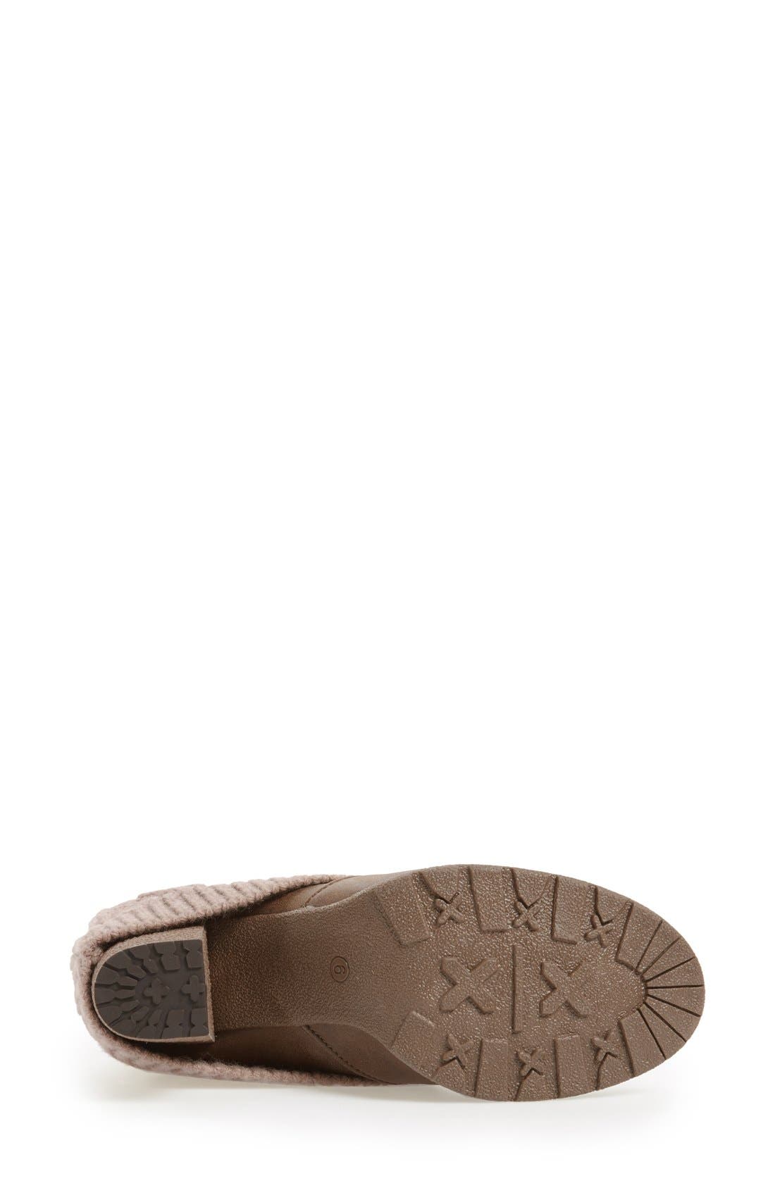 'Chris' Knit Cuff Bootie, Alternate, color, BROWN