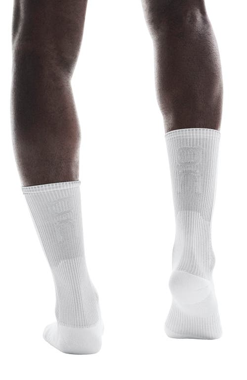 Shop On Performance Run High Socks In White/glacier