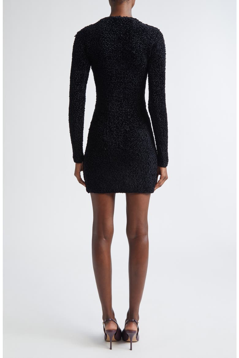 Long Sleeve Chenille Shift Dress, Alternate, color, NERO