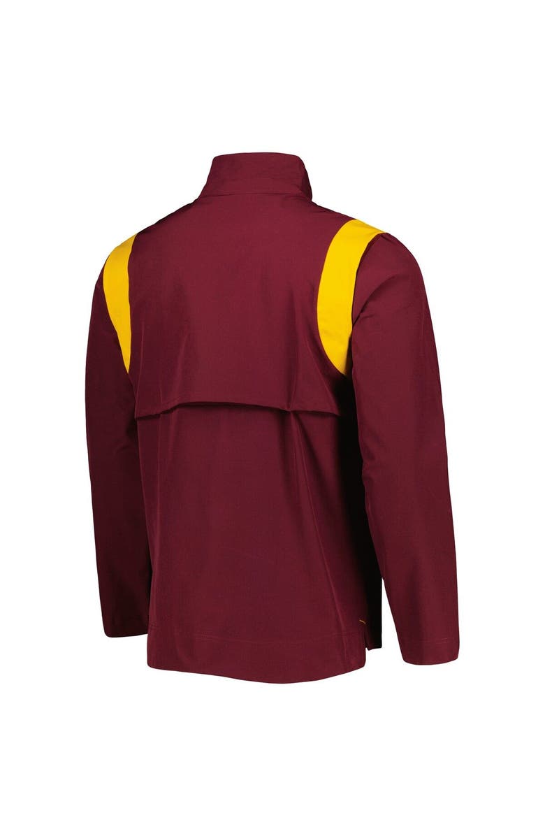 Nike Men's Nike Maroon Minnesota Golden Gophers 2022 Coaches Sideline Quarter-Zip Top, Alternate, color, Maroon