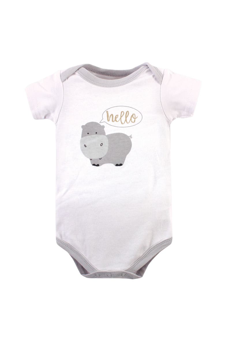 Hudson Baby Cotton Bodysuits 7-Pack, Alternate, color, Alphabet Animals