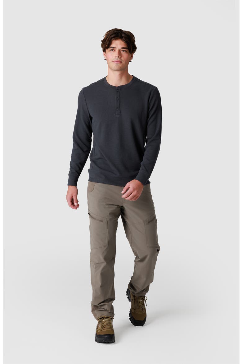 Eclipse Waffle Long Sleeve Henley, Alternate, color, STORM
