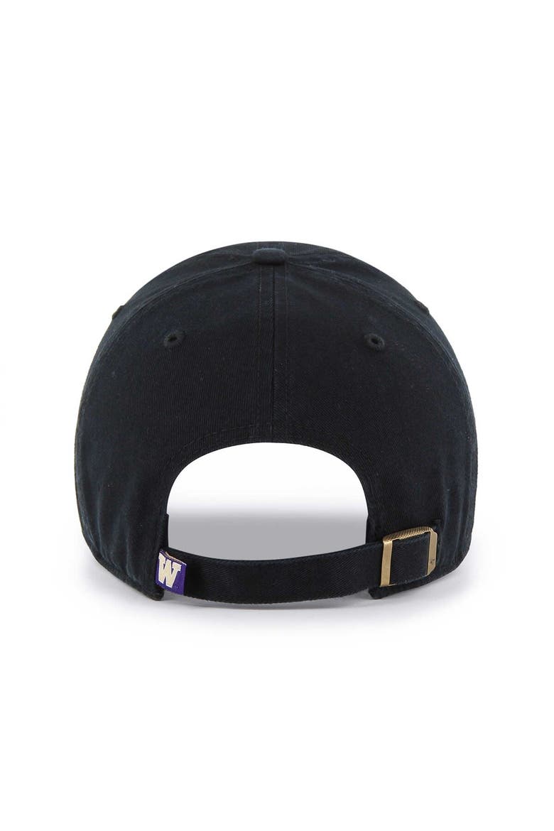 Men's '47 Black Washington Huskies Clean Up Adjustable Hat, Alternate, color, Black