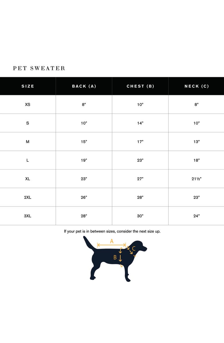 Shinola Cable Knit Dog Sweater, Alternate, color, Black