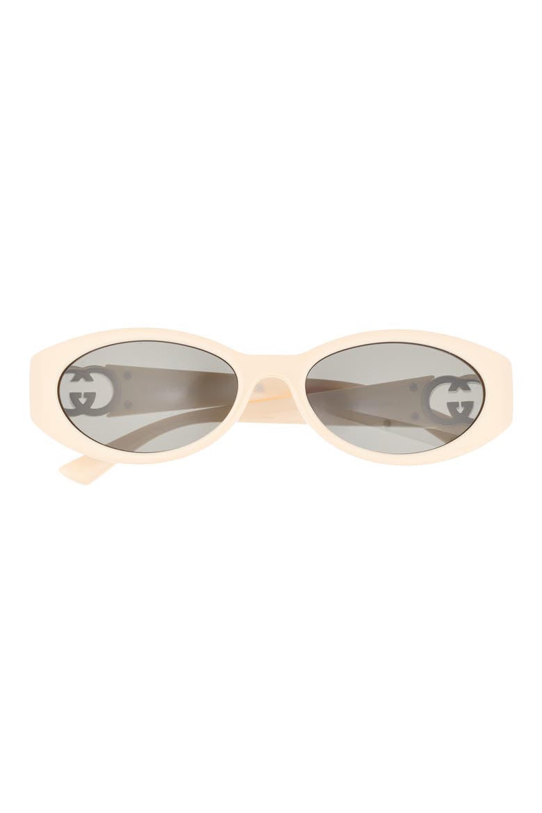 56mm Oval Sunglasses, Main, color, IVORY IVORY GREY