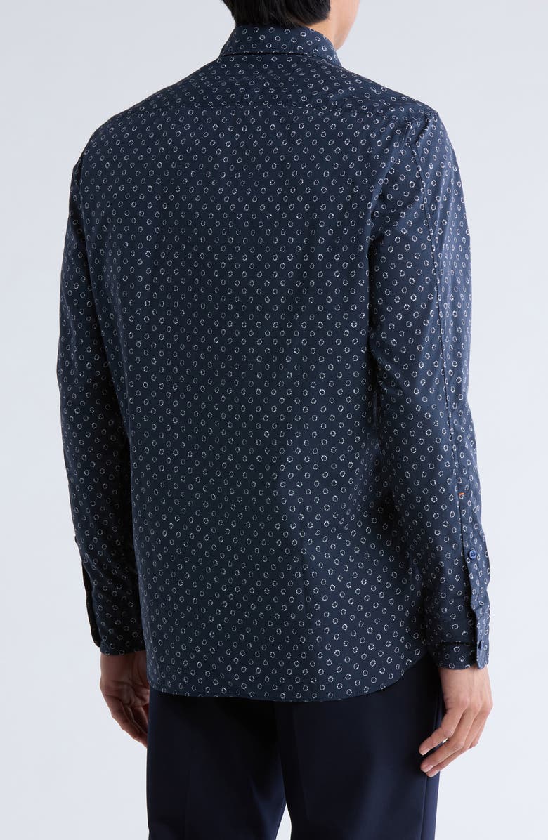 BOSS Remiton Cotton Button-Up Shirt, Alternate, color, Dark Blue