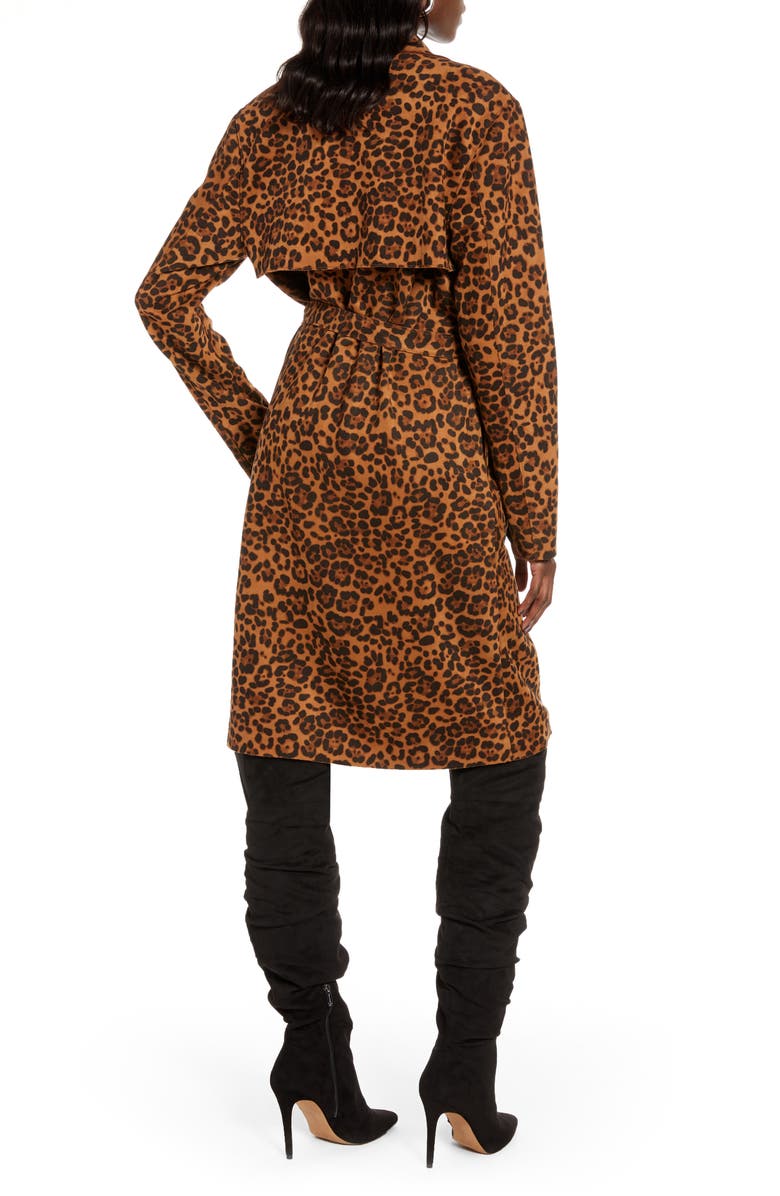 BLANKNYC Faux Suede Trench Coat, Alternate, color,