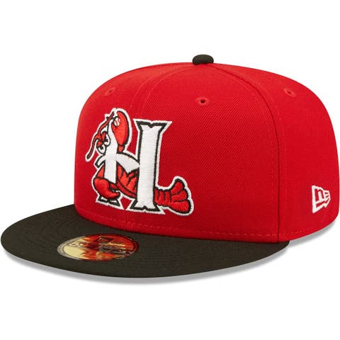 Men's New Era Red Hickory Crawdads Authentic Collection Team Home 59FIFTY Fitted Hat