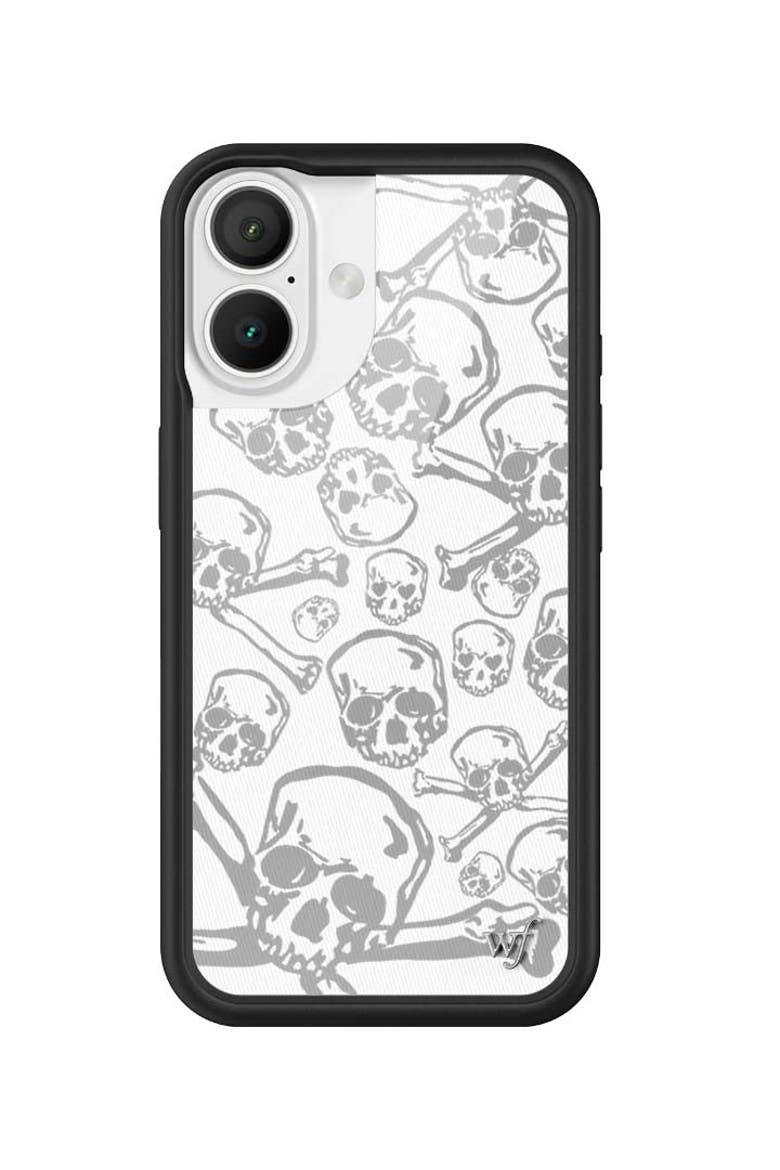 Skull Girl iPhone Case, Alternate, color, White