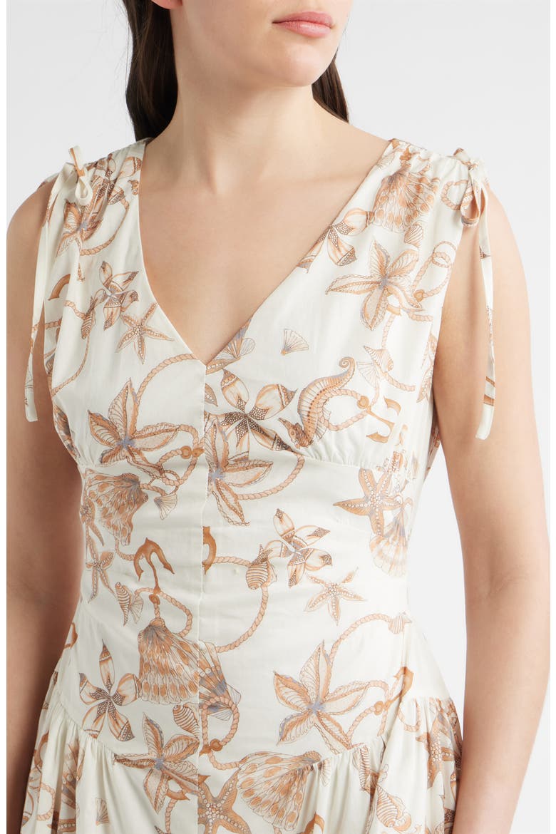 Nautical Print Dress, Alternate, color, CREAM