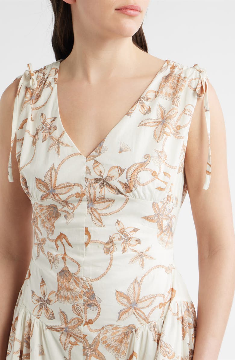 ZOE AND CLAIRE Nautical Print Dress, Alternate, color, Cream