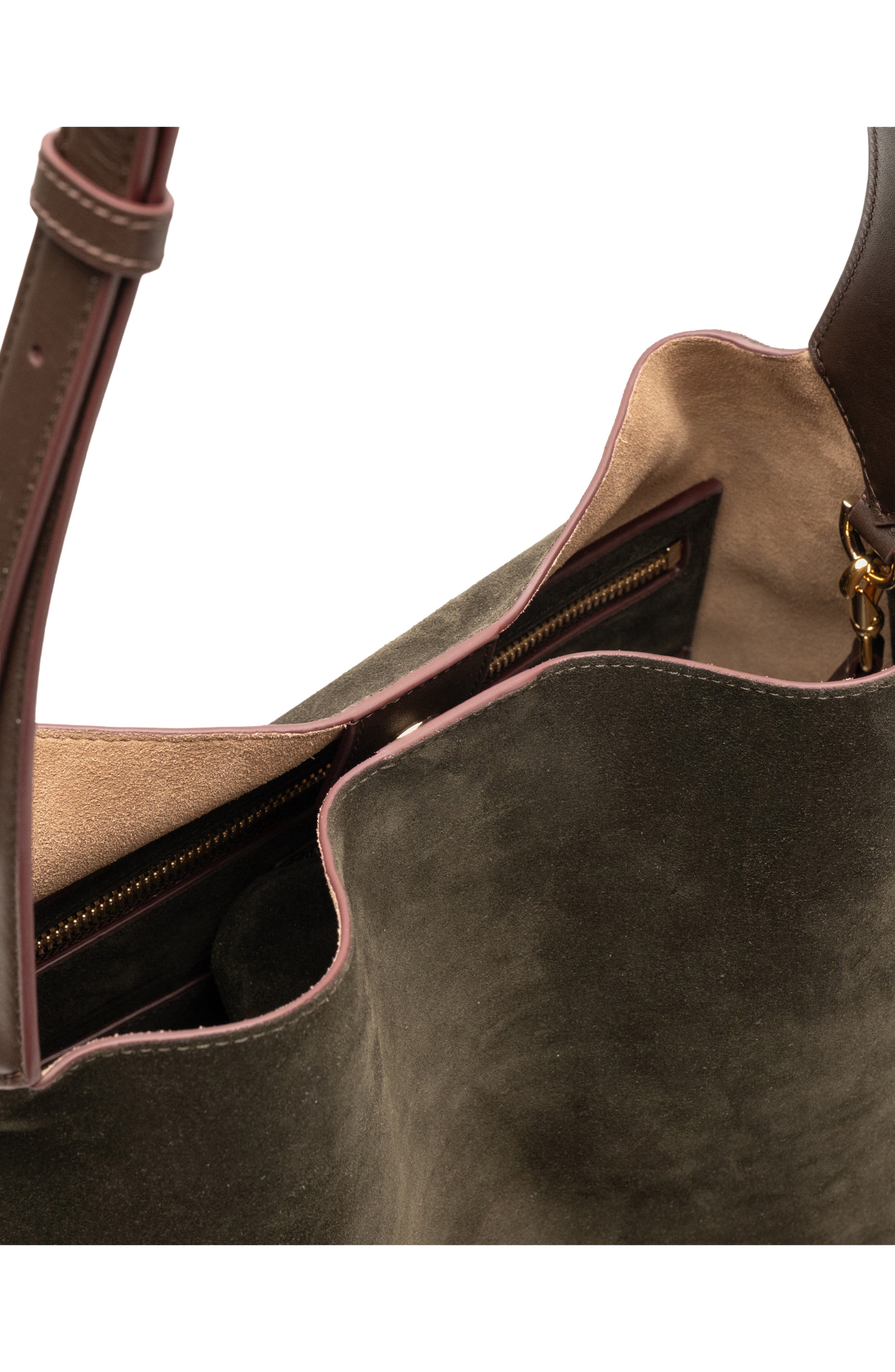 Frances Valentine Brynn Hobo Shoulder Bag with Pouch, Alternate, color, Olive