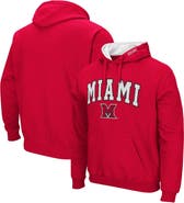 COLOSSEUM Men's Colosseum Red Miami University RedHawks Arch and Logo Pullover Hoodie