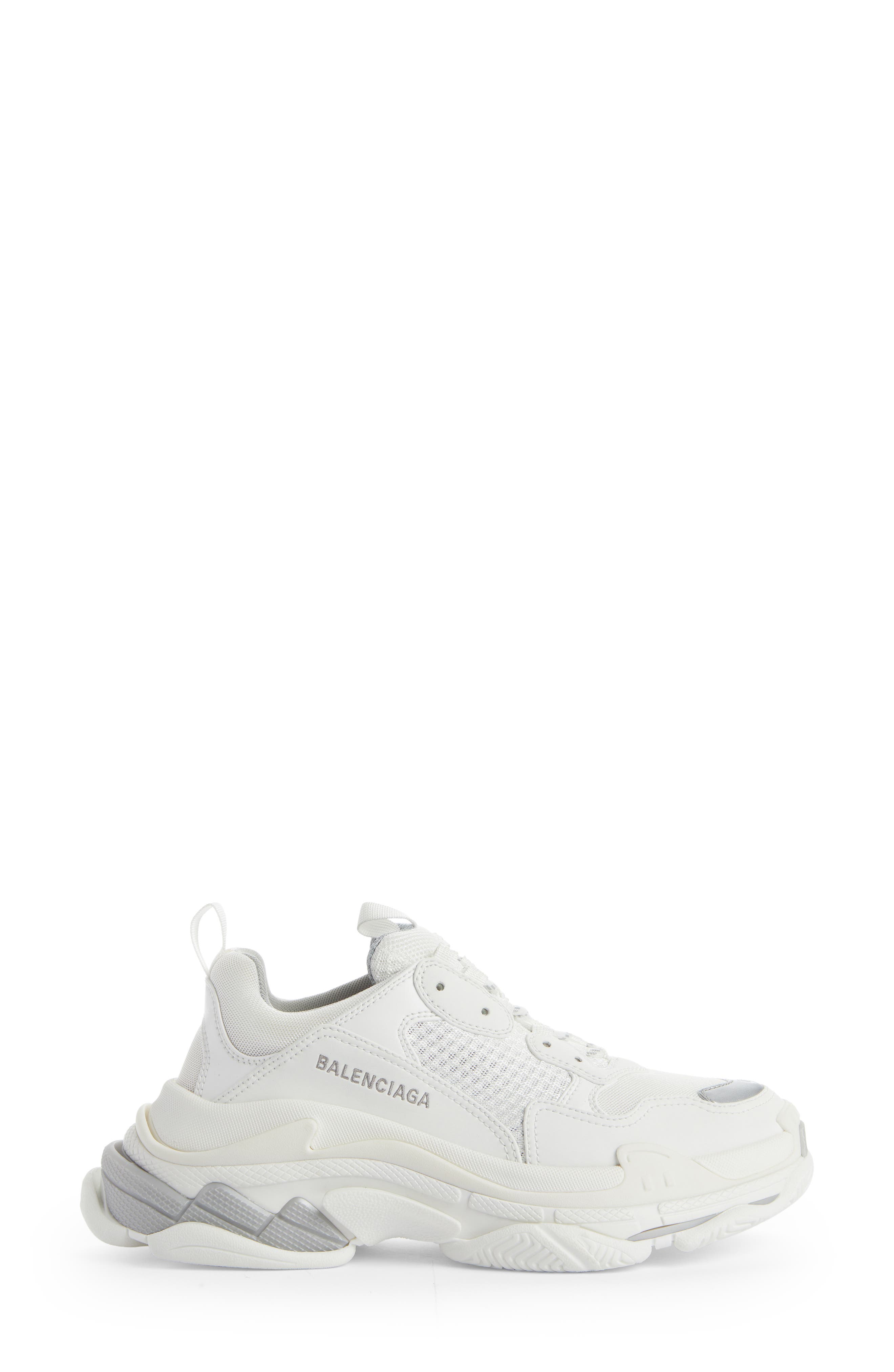 Triple S Low Top Sneaker, Alternate, color, WHITE