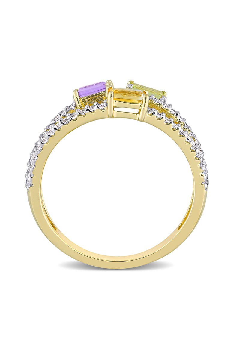 Amethyst Citrine Peridot & White Topaz Ring, Alternate, color, GOLD MULTI