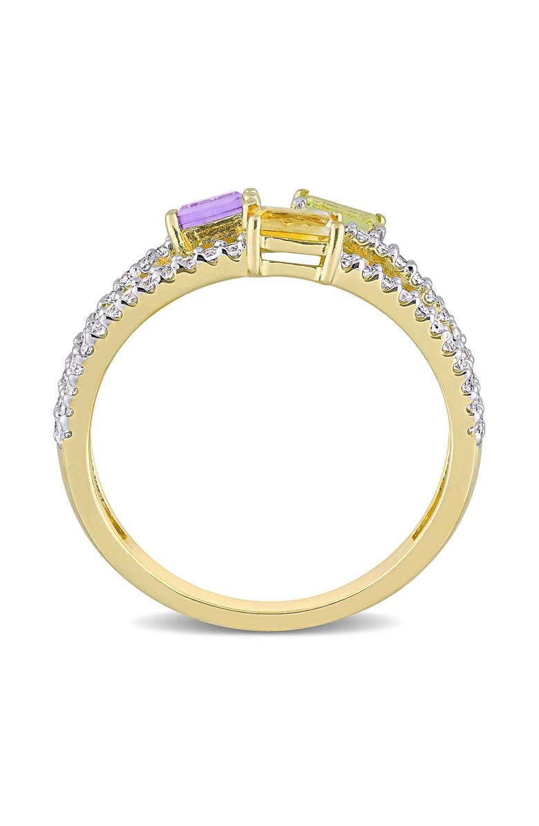 DELMAR Amethyst Citrine Peridot & White Topaz Ring, Alternate, color, Gold Multi