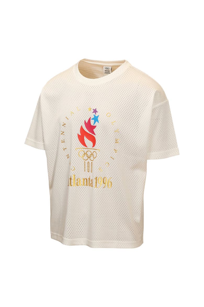 Women's Outerstuff Cream Atlanta 1996 Summer Olympics Oversized Mesh Jersey, Alternate, color, Cream