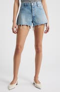FRAME The Hang Frayed Hem Denim Shorts