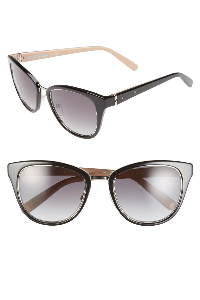 'The Rowan' 53mm Cat Eye Sunglasses, Main, color, BLACK NUDE