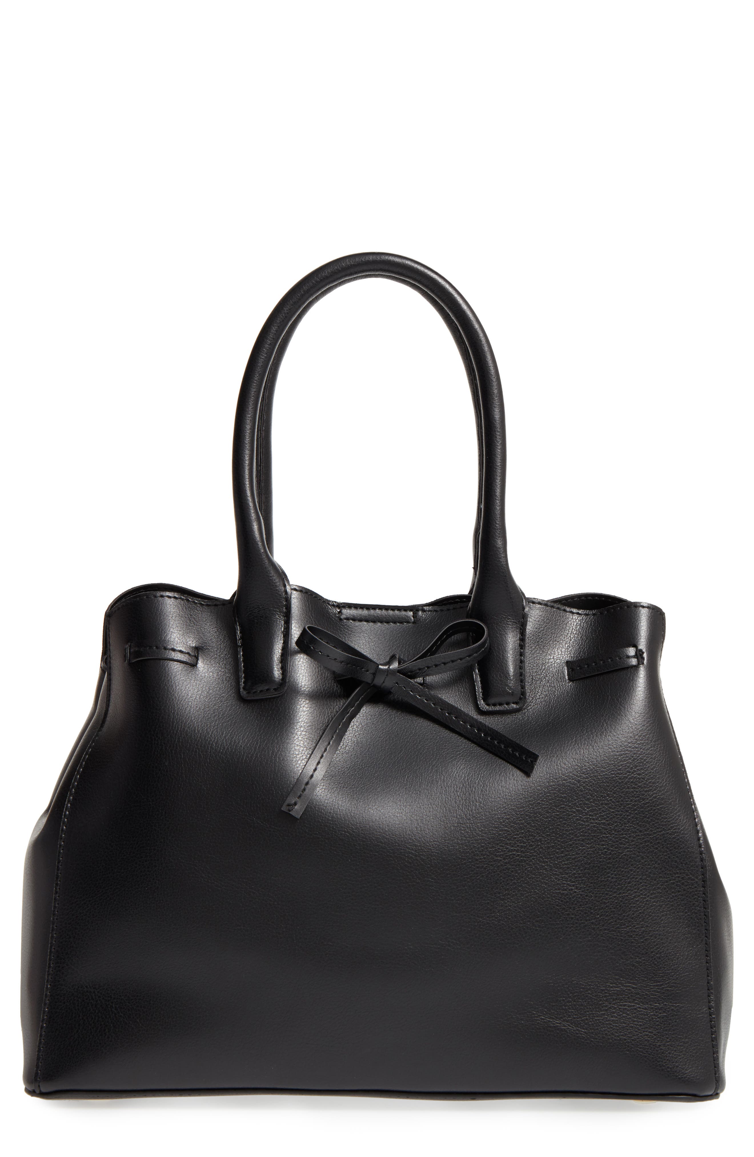 Sole Society Layton Faux Leather Satchel, Main, color, 