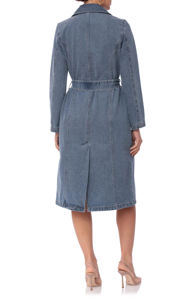 Avec Les Filles Relaxed Blazer Denim Trench Coat, Alternate, color,