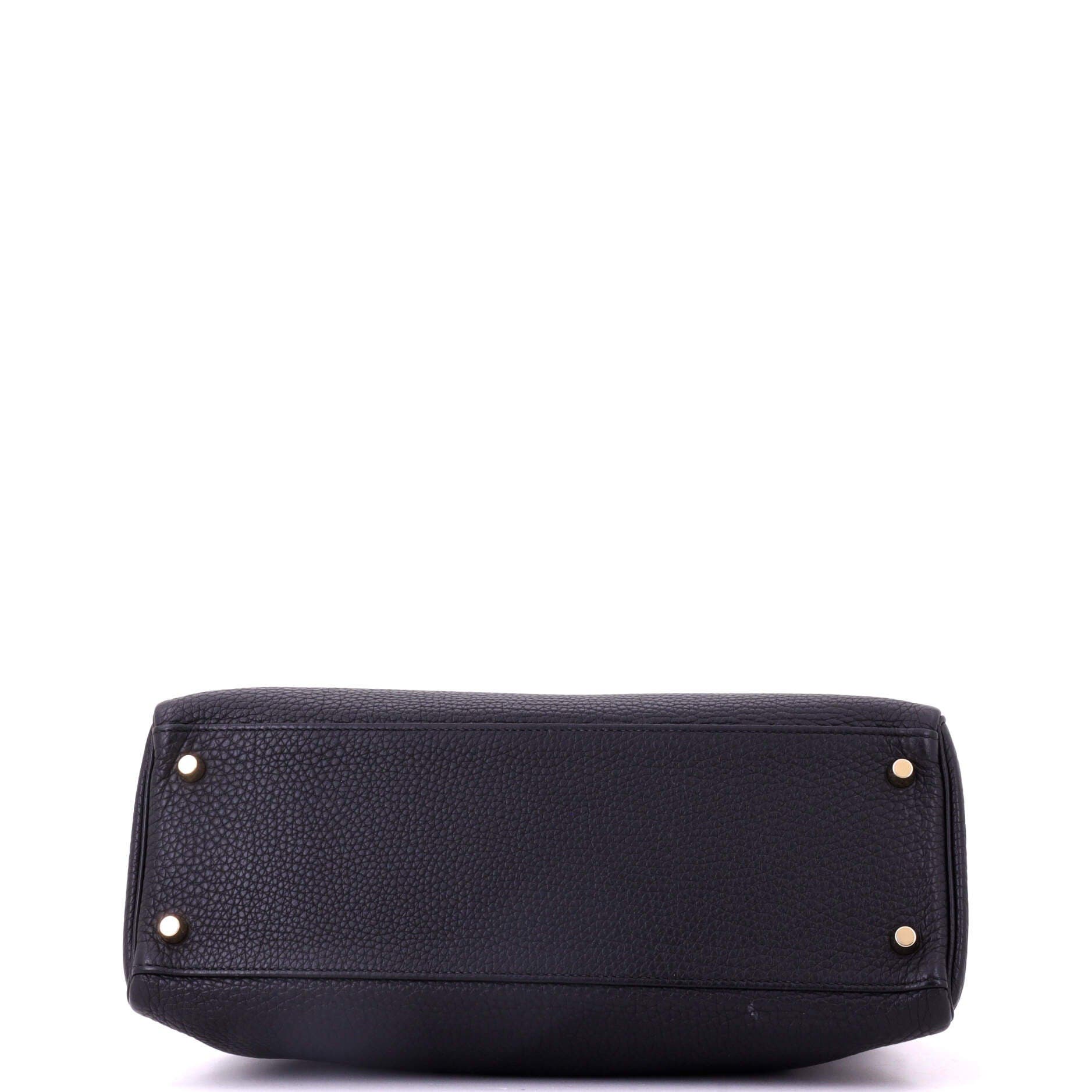 Pre-Owned Hermes Kelly Handbag Black Togo with Gold Hardware 32, Alternate, color, Noir