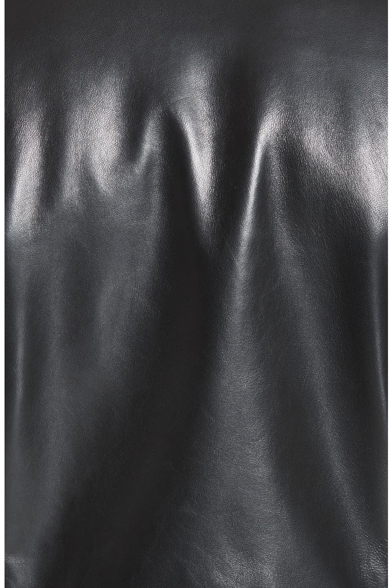Denim & Leather Layered Jacket (Nordstrom Exclusive), Alternate, color, BLACK