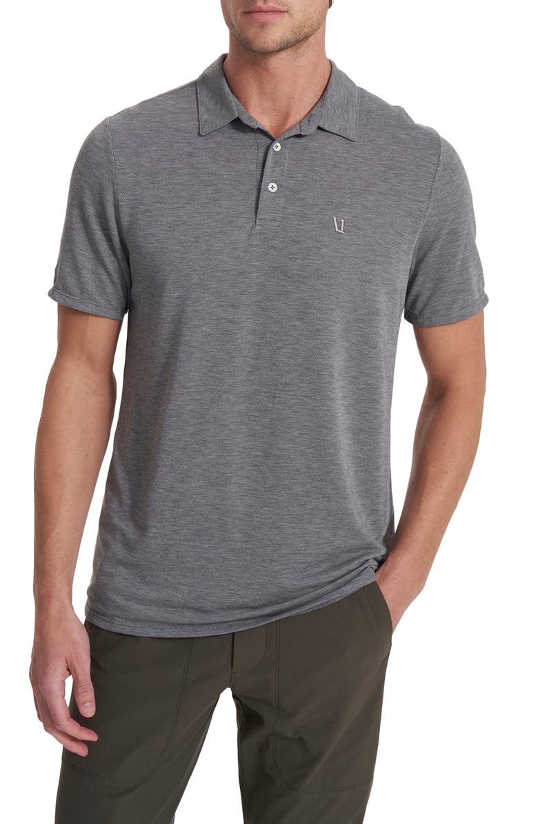 Vuori Knit Twill Polo, Main, color, Heather Grey