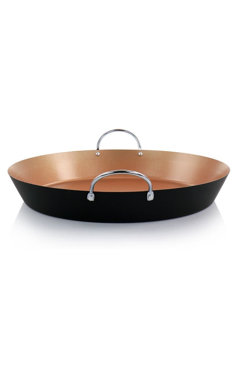OSTER Stonefire Carbon Steel Nonstick 16 Inch Paella Pan, Alternate, color, Brown